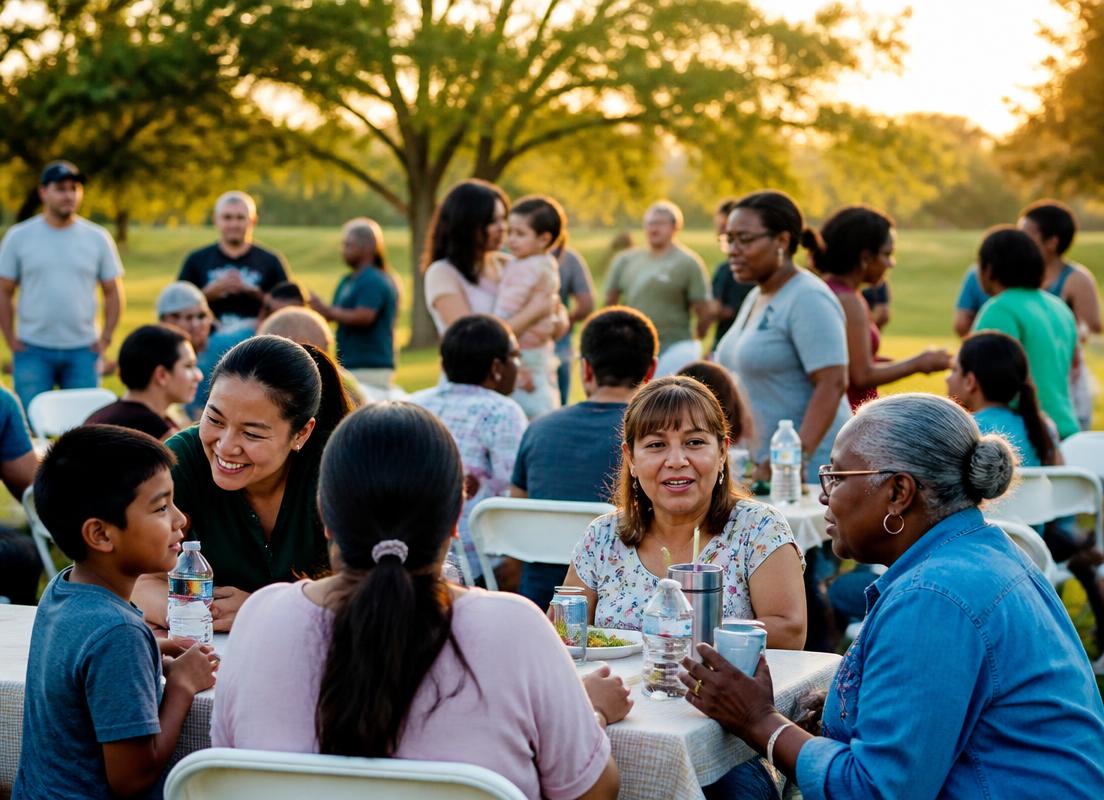 A community gathering hosted by a local business